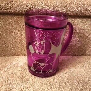 Disney Parks Minnie Mouse Purple Cup Mug w/ Liquid Inside Layers of Cup